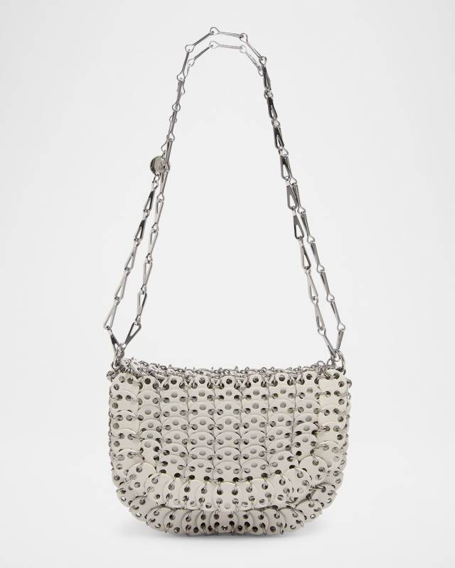 Sac a Main Disc-Link Leather Shoulder Bag